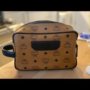 MCM Visetos Coated canvas cosmetic case